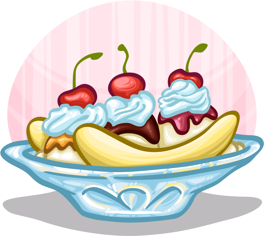 Banana Split - Banana Split Cartoon Png Clipart (1024x1024), Png Download