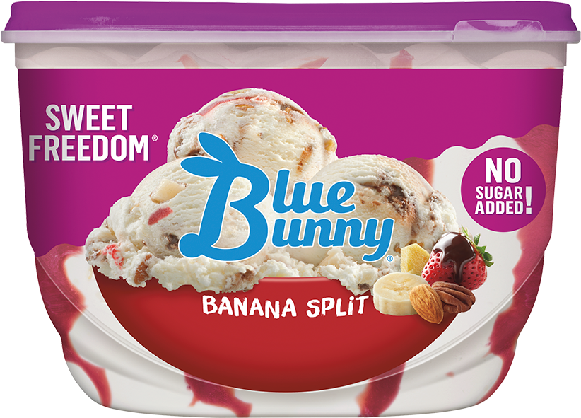 Sweet Freedom® Banana Split - Blue Bunny Ice Cream Banana Split Clipart (847x600), Png Download