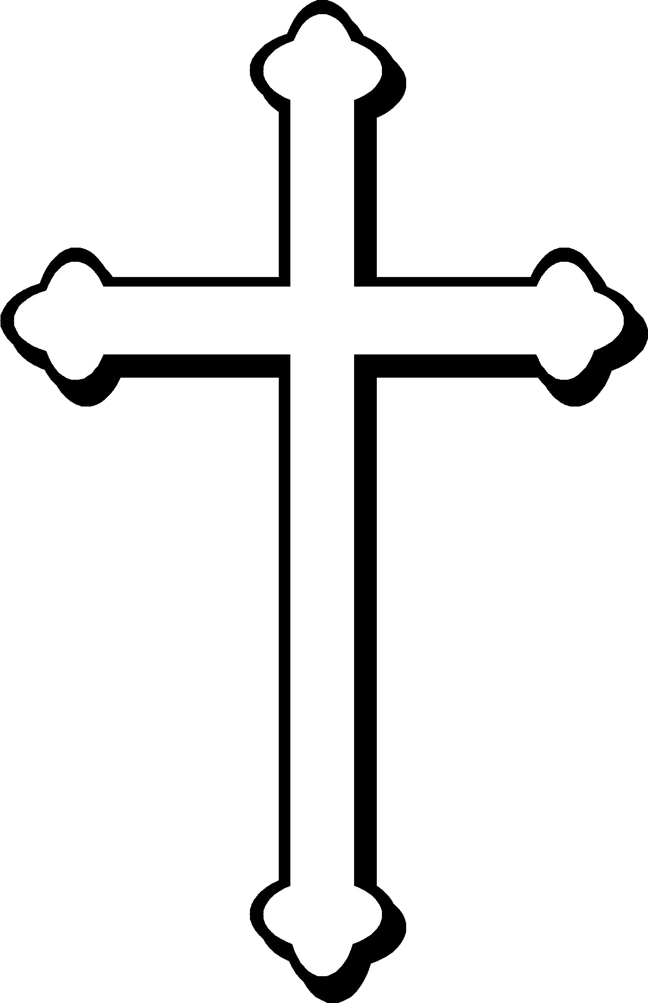Christian Cross Png Images Free Download Clip Art Black - Catholic Cross Transparent Png (1281x1981), Png Download