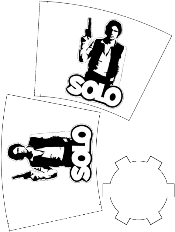 Han Solo Cup Template - Han Solo Clipart (612x792), Png Download
