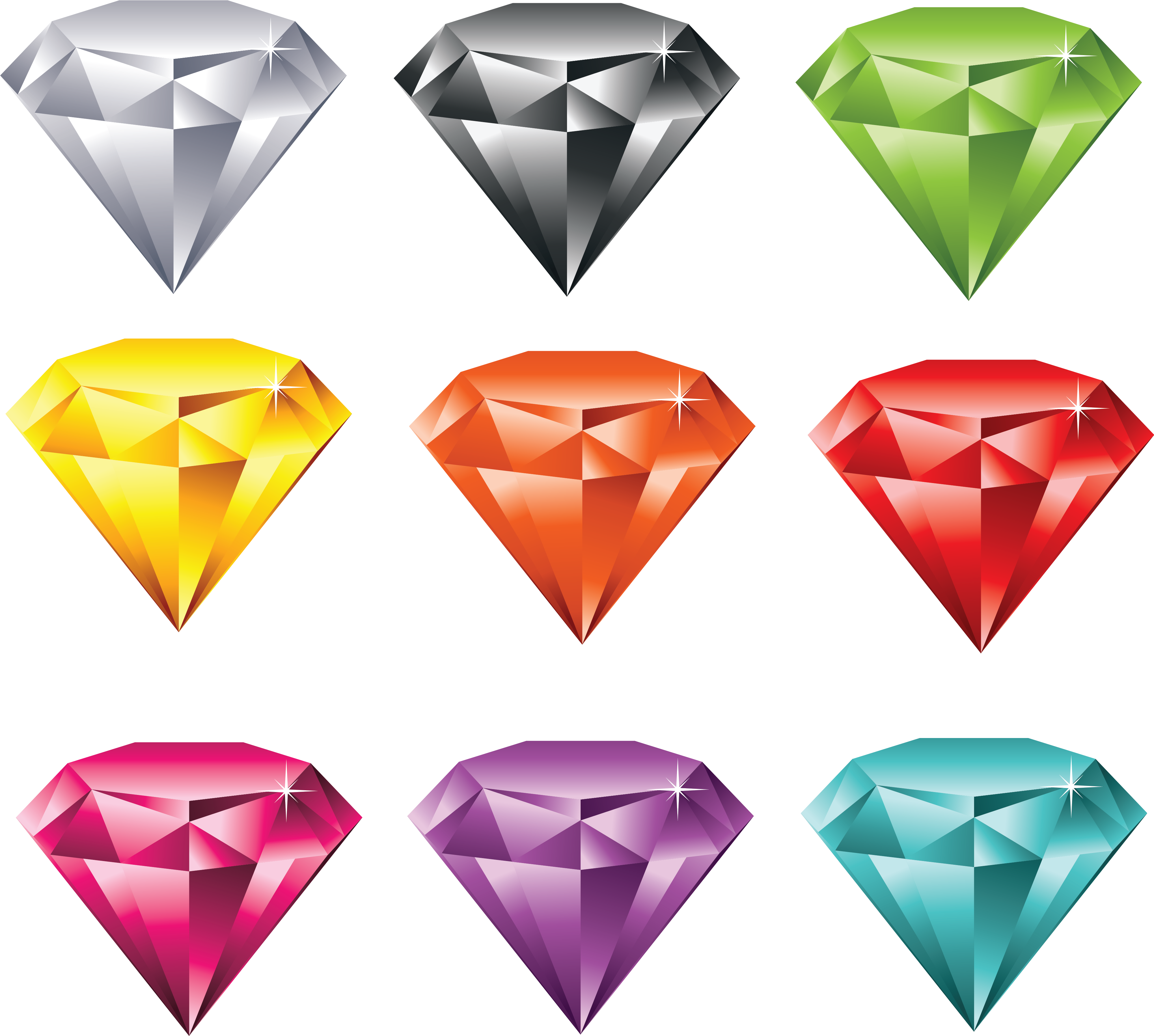 Diamonds Clipart - Png Download (4236x3941), Png Download