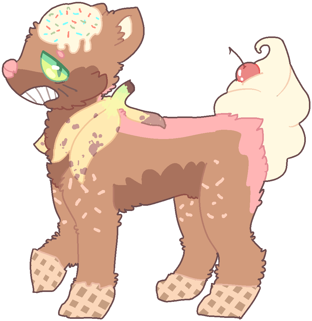 Banana Split - Cartoon Clipart (1600x1200), Png Download