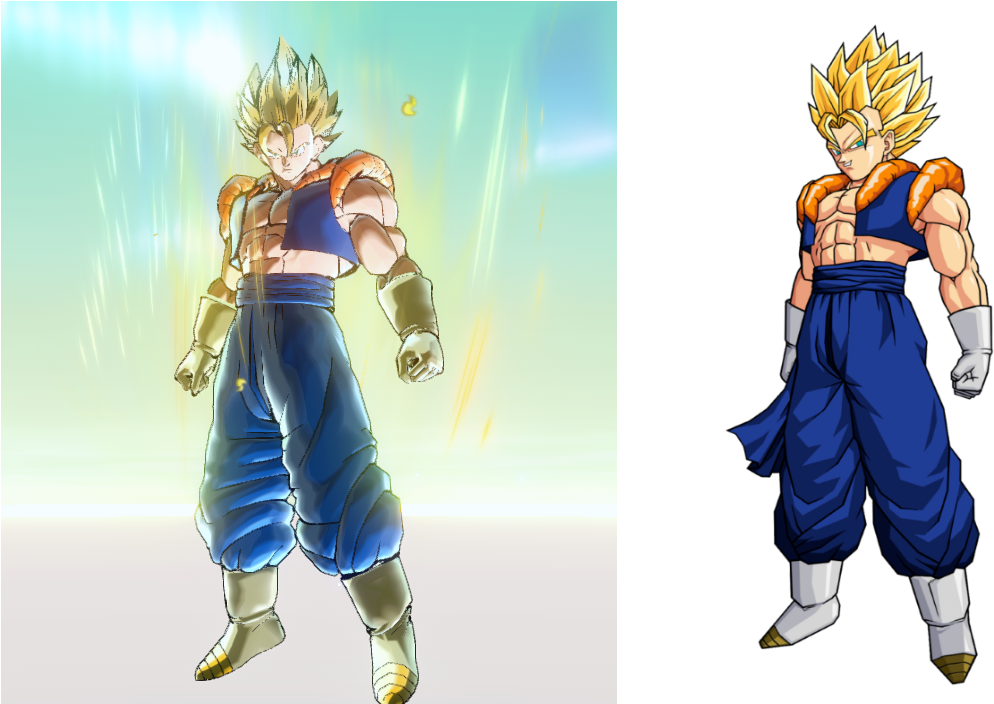 Gogeto - Fusion Of Gogeta And Vegito Clipart (1234x706), Png Download