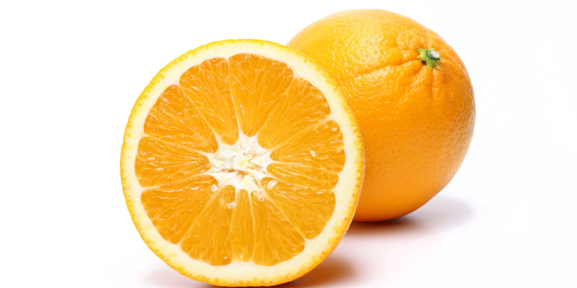Orange Slice Png Image - 반쪽 과일 Clipart (2000x1000), Png Download