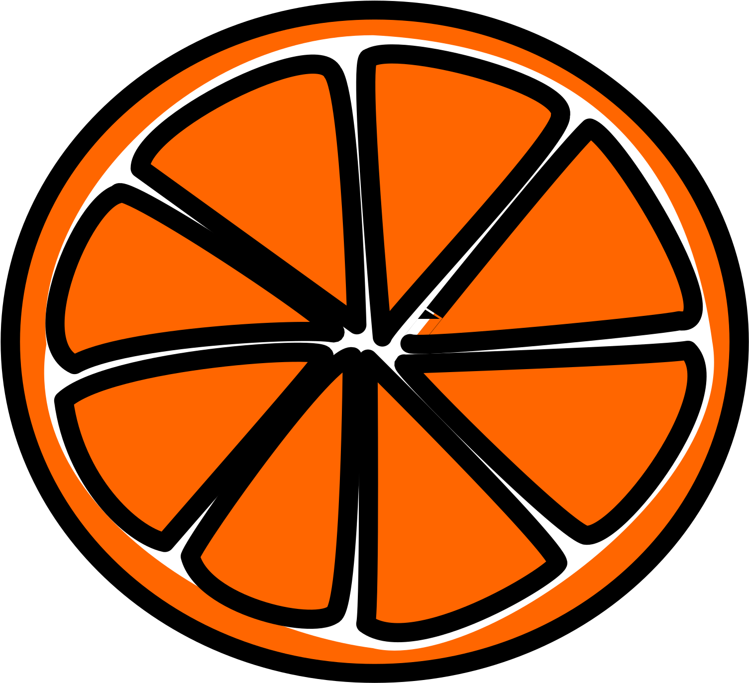 This Free Icons Png Design Of Sliced Orange Clipart (2400x2268), Png Download