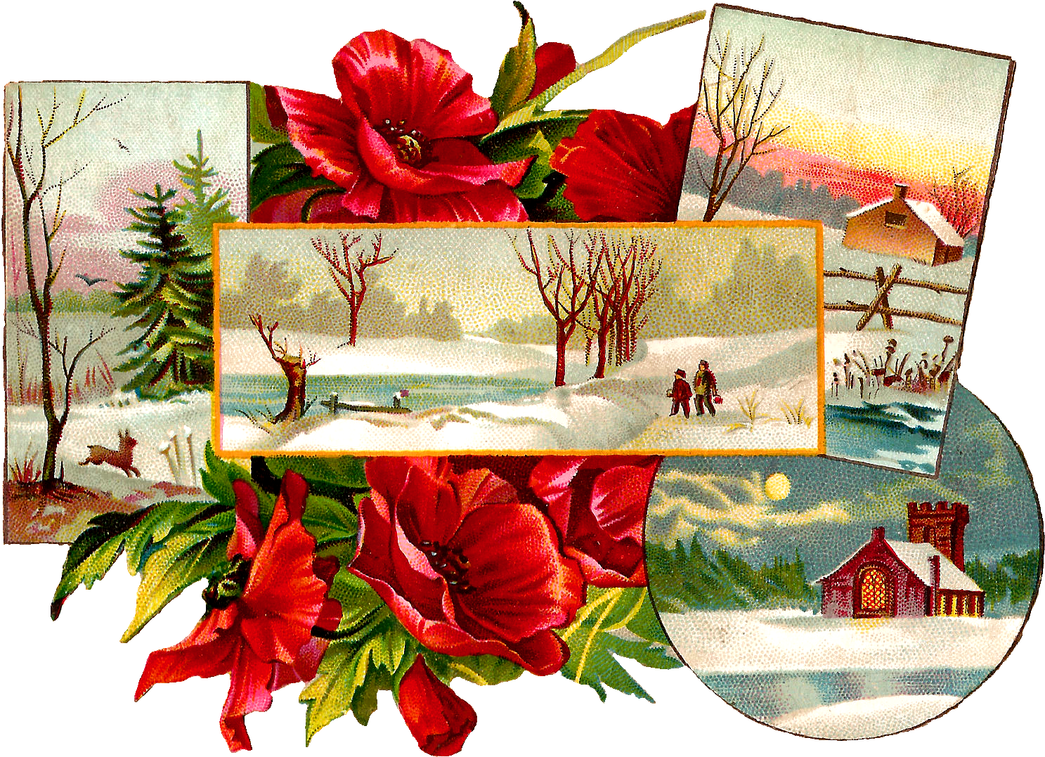 Christmas Printable Greeting - Christmas Day Clipart (1582x1154), Png Download