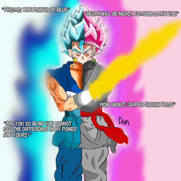 Vegito Blue/vegito Rosé - Vegeto Blue Et Rosé Clipart (601x600), Png Download