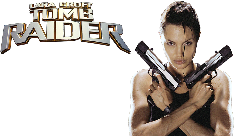 Angelina Jolie In Tomb Raider Clipart (1000x562), Png Download