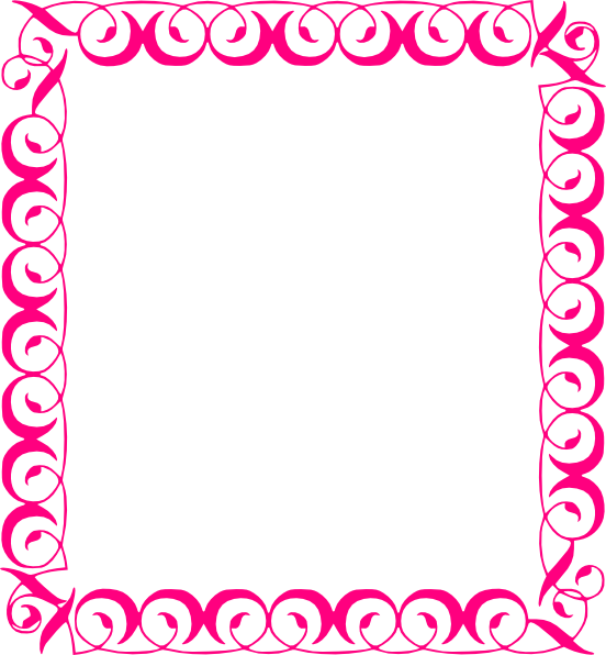 Pink Border Clipart - Border Clip Art - Png Download (552x596), Png Download