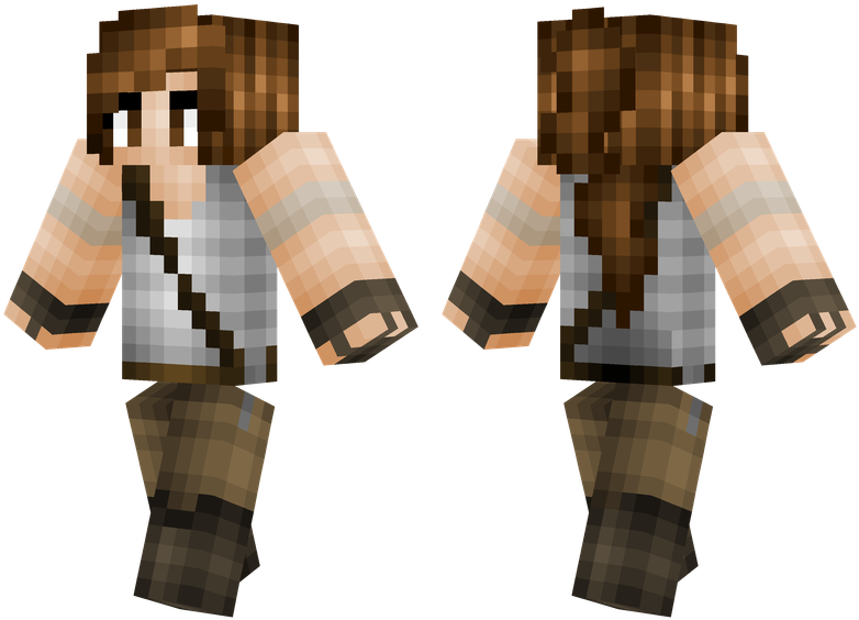 Lara Croft - Minecraft Skins Lumberjack Clipart (804x576), Png Download