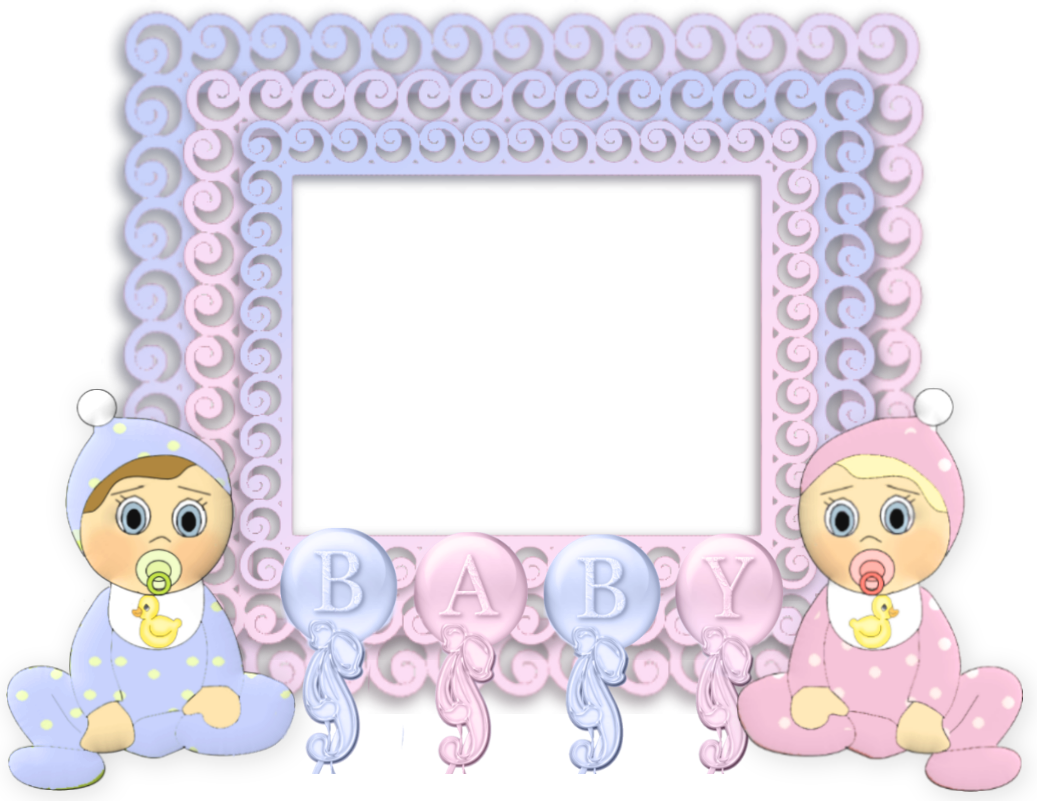 Free Png Transparent Pink And Blue Png Baby Frame Png - Baby Frame No Background Clipart (850x656), Png Download