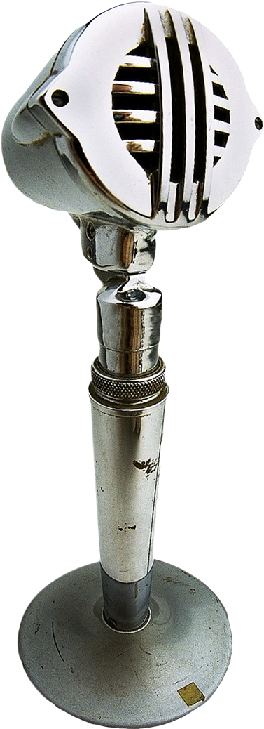Download Retro Microphone On Stand Png Image - Vintage Microphone Stand Transparent Clipart (500x1136), Png Download