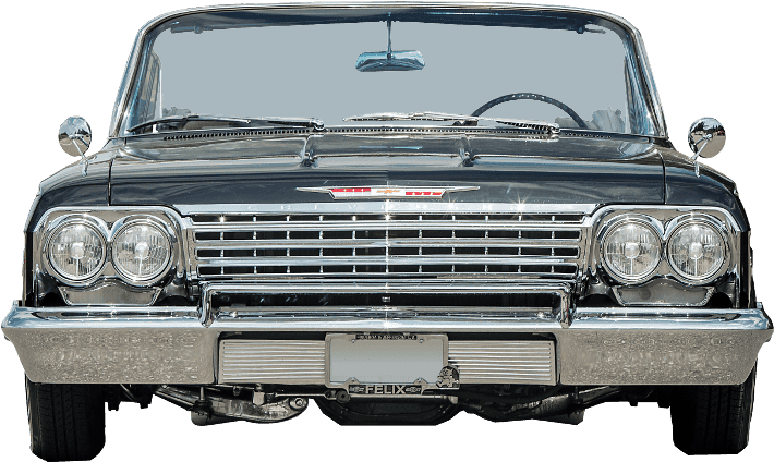 1962 Chevrolet Impala Convertible - Antique Car Clipart (973x423), Png Download