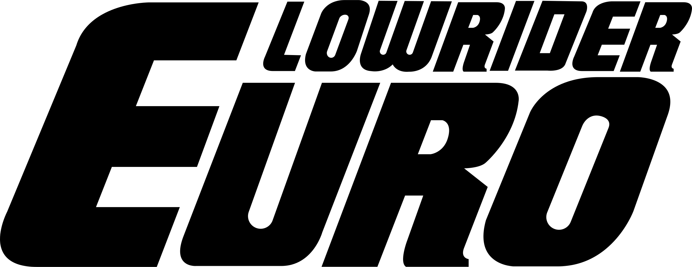 Euro Lowrider Logo Png Transparent - Logo Low Rider Clipart (2400x926), Png Download