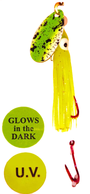 **uv/glow Mellow Yellow Green Splatter 5 Cm Hoochie - Insect Clipart (640x640), Png Download