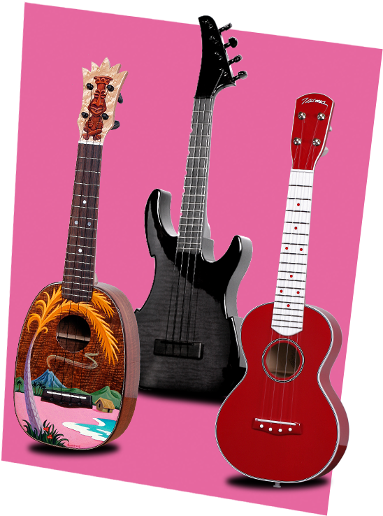 Custom Ukuleles - Ukulele Custom Clipart (572x737), Png Download