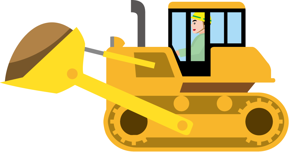 Forklift Clip Art Lowrider Car Pictures - Bulldozer Construction Truck Clipart - Png Download (994x522), Png Download