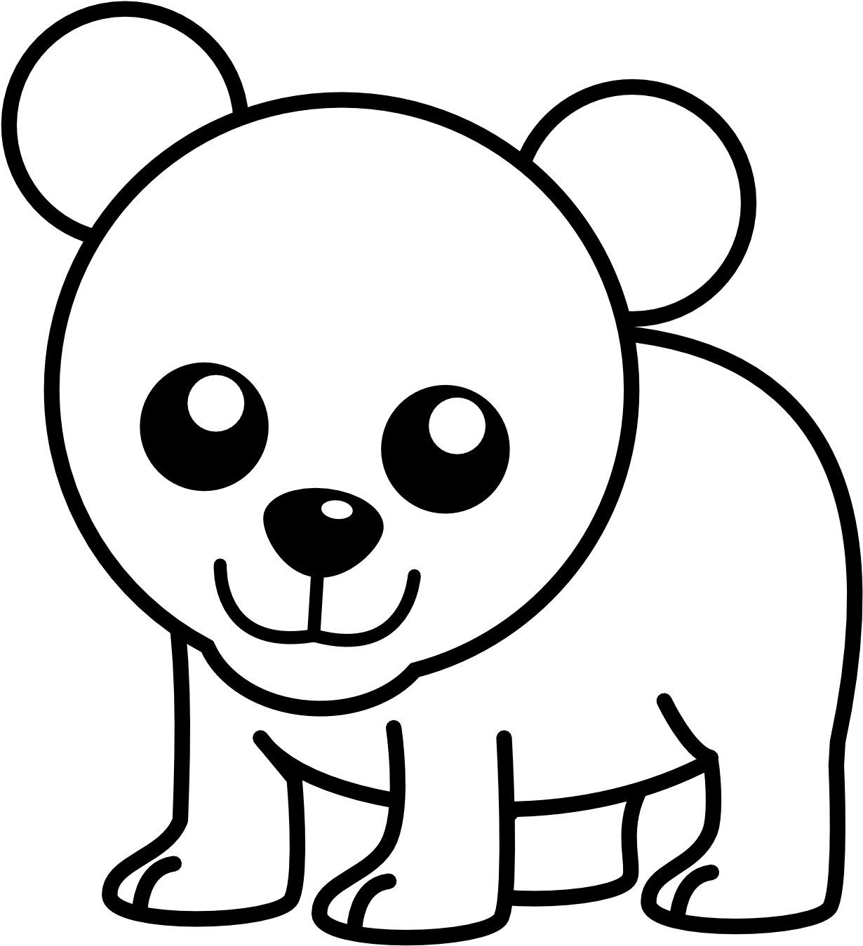 Top 79 Black Bear Clipart - Small Polar Bear Drawing - Png Download (1969x1969), Png Download