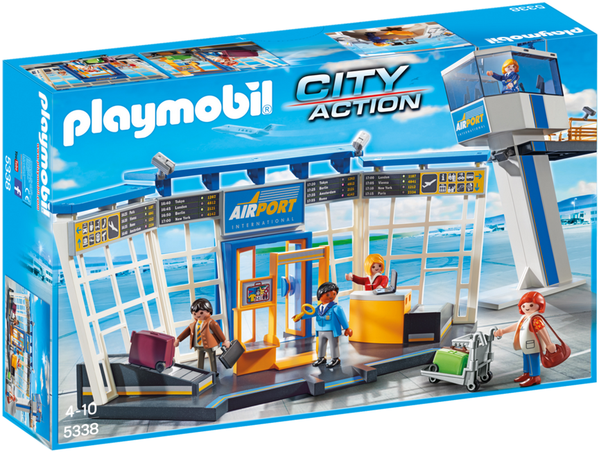 Airport With Control Tower - Playmobil City Action Airport Clipart (940x658), Png Download