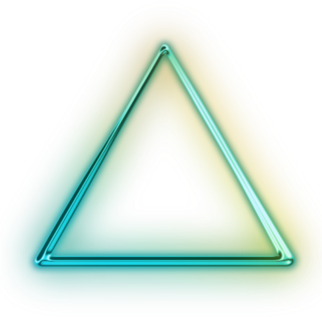 Transparent Neon Glowing Triangle Clipart (1025x1011), Png Download