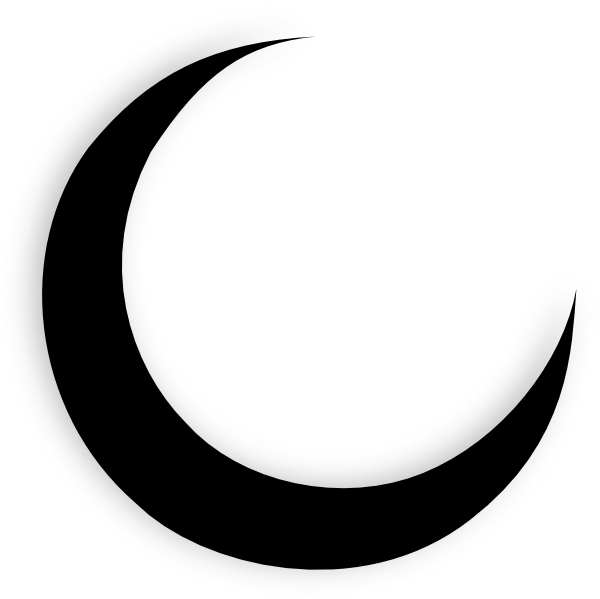Crescent Moon Png - Moon Silhouette Clipart Transparent Png (600x599), Png Download