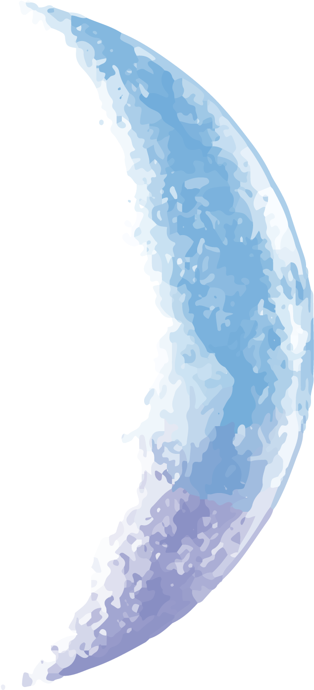 Half Moon Png Images - Transparent Blue Moon Crescent Clipart (1501x1500), Png Download