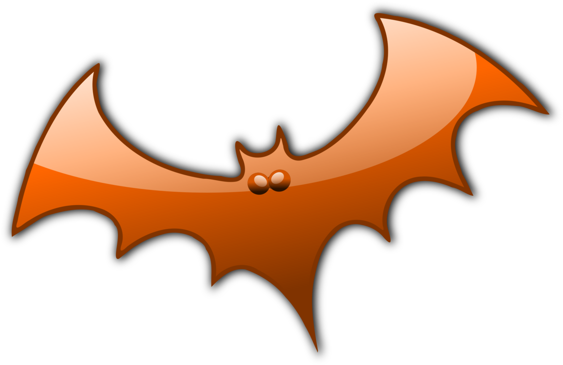 Halloween Costume Ghosts And Things That Go Bump In - Orange Bat Png Clipart (1155x750), Png Download