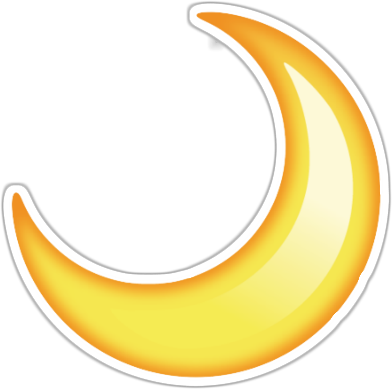 Half Moon Png Hd - Half Moon Emoji Transparent Clipart (1386x1382), Png Download