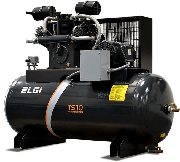 Two-stage Industrial Piston Compressors - Elgi 10 Hp Compressor Clipart (650x577), Png Download