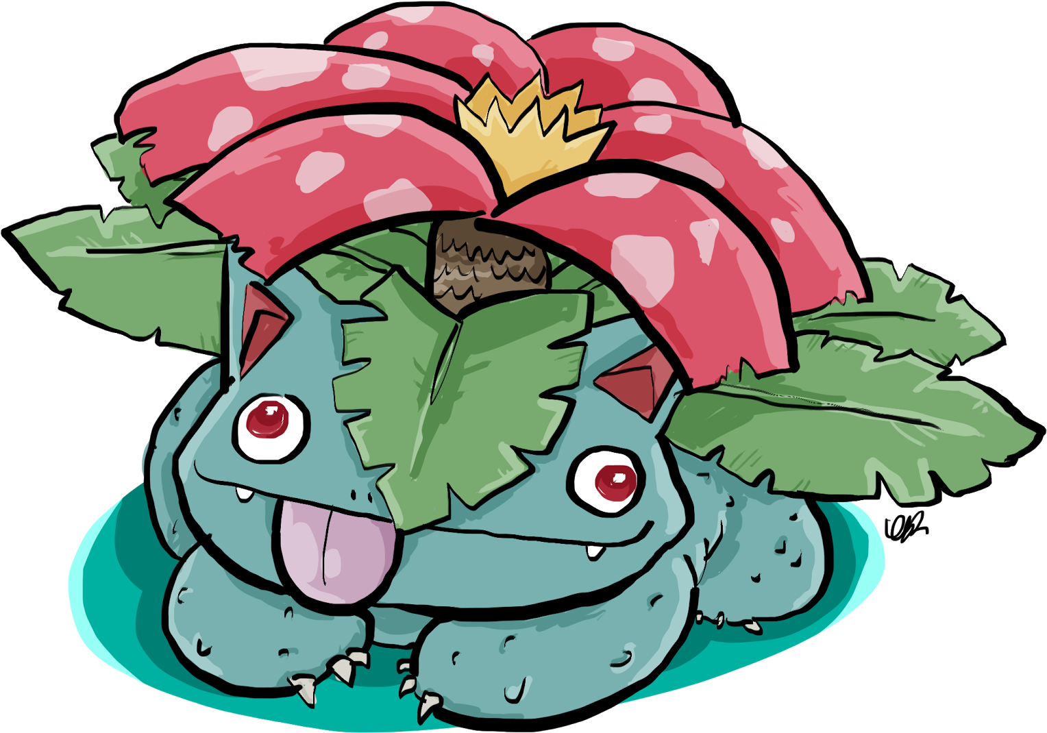 Png - Baby Venusaur Clipart (1600x1158), Png Download