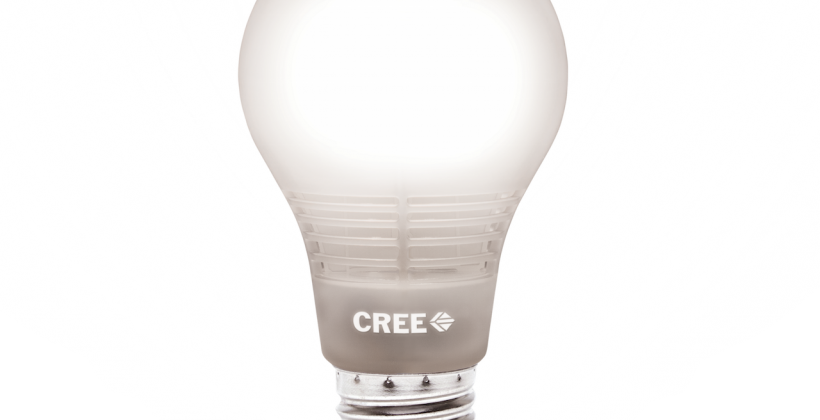Cree Cuts Heat, Bulk, And Cost With Vented Led Bulbs - White Light Bulb Glowing Clipart (820x420), Png Download