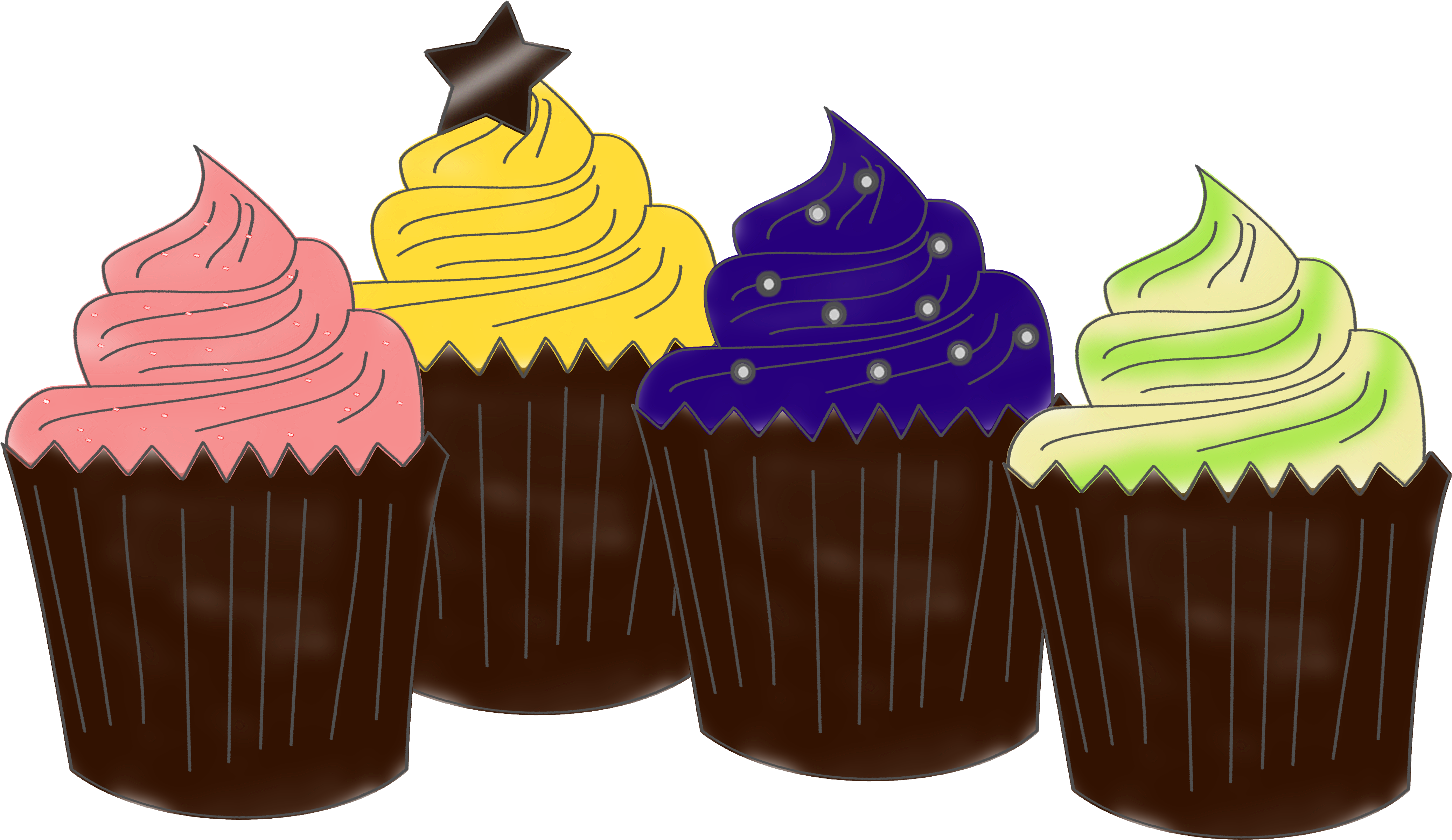 Steaming Cauldron Cupcakes - Illustration Clipart (4724x3543), Png Download