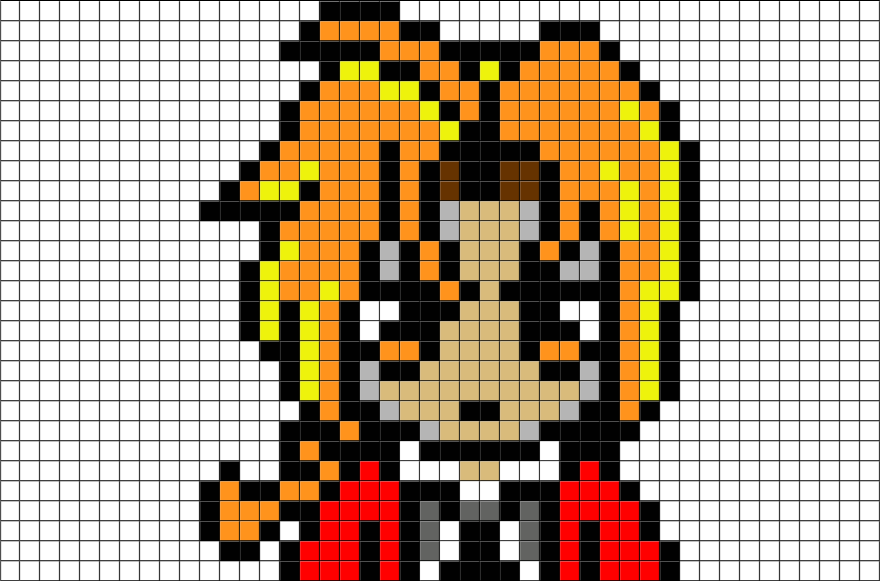 Edward Elric Pixel Art Clipart (880x581), Png Download