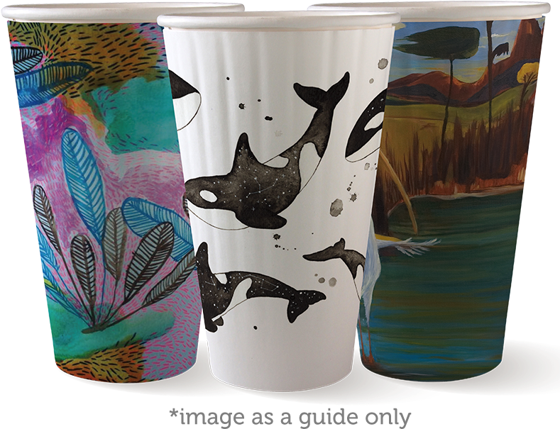 Art Series 16oz Double Wall Coffee Cup - Coffee Cup Clipart (800x800), Png Download