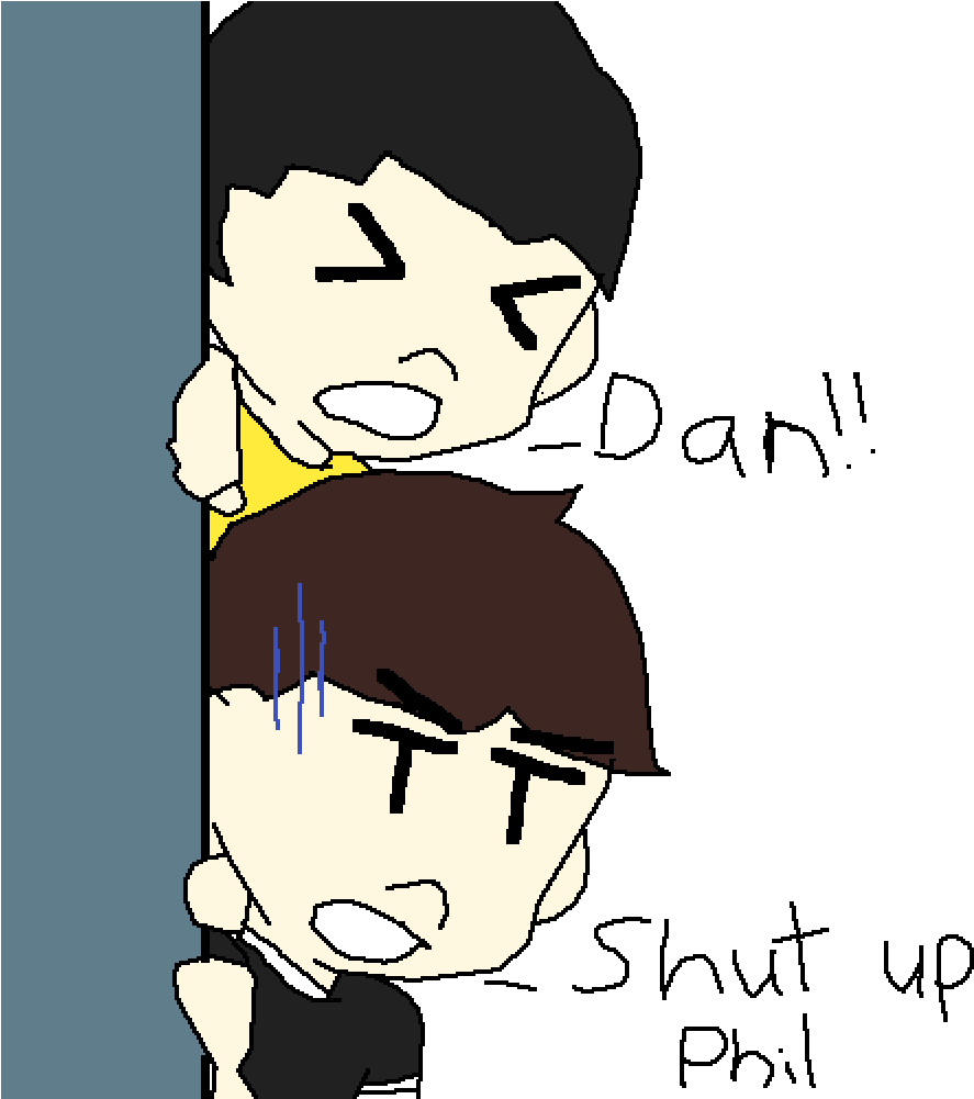 Dan And Phil - Cartoon Clipart (1000x1000), Png Download
