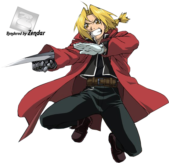 Edward Elric - Full Metal Alchemist Edward Clipart (572x558), Png Download