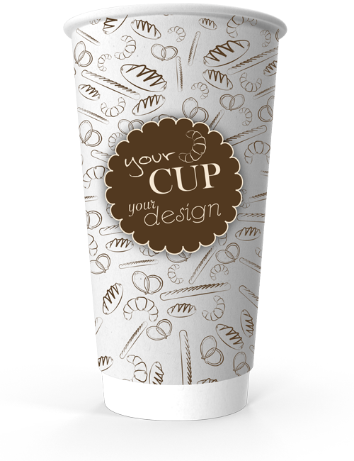 Double Wall Paper Cup 20oz - Pint Glass Clipart (500x650), Png Download