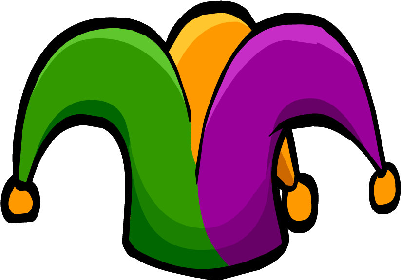 Picture Of Jester - Mardi Gras Jester Hat Png Clipart (832x587), Png Download