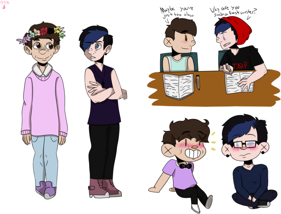 Dan And Punk Phil By Misssparki Clipart (984x750), Png Download