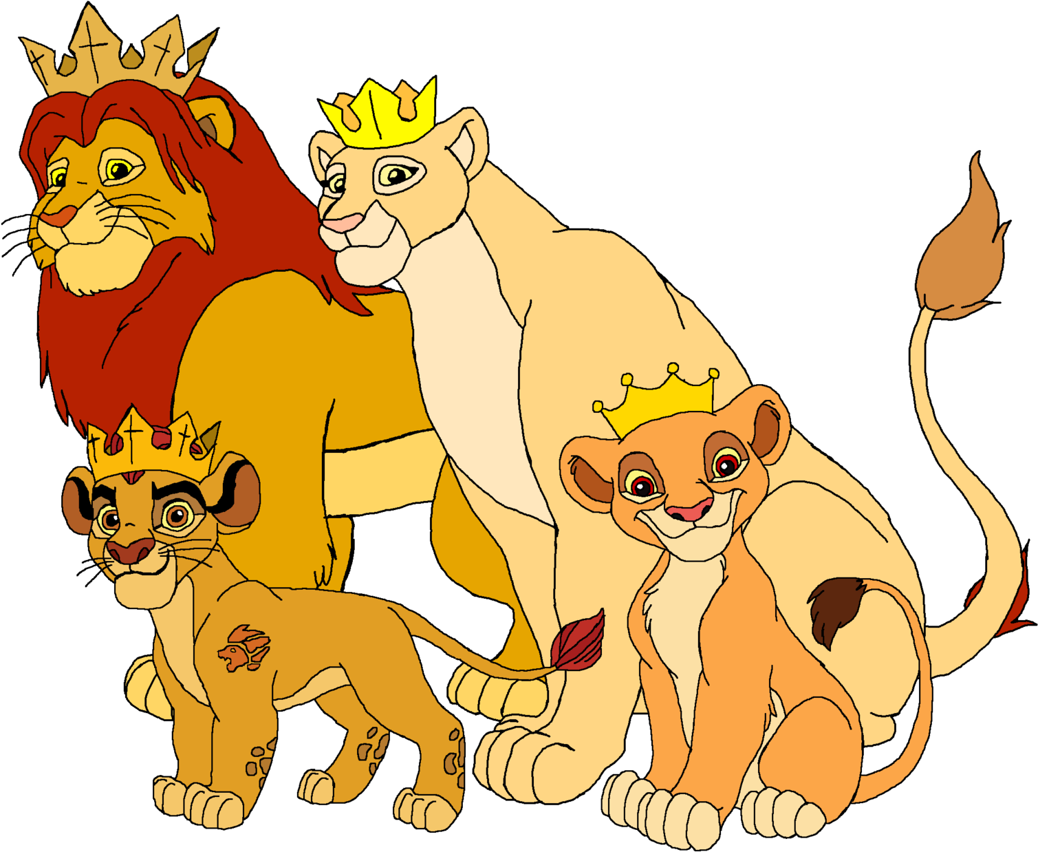 Jpg Transparent Stock The Family Pencil In Color - Lion King Royal Family Clipart (1600x1300), Png Download