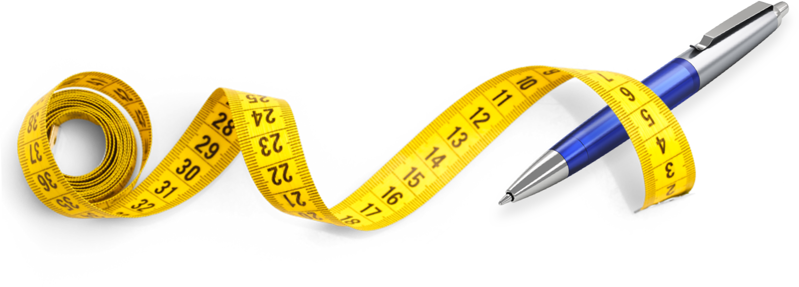 Measure Tape Png Image - Transparent Background Measuring Tape Png Clipart (1592x572), Png Download