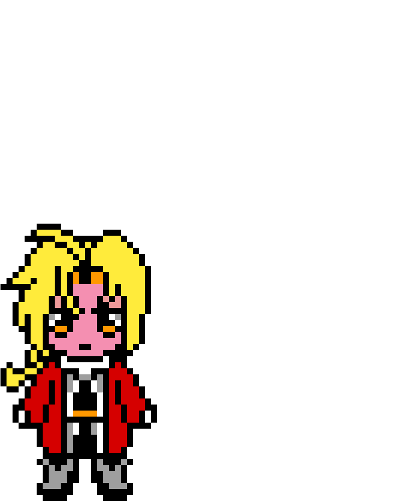 Edward Elric - Fullmetal Alchemist Brotherhood 8 Bits Clipart (1200x1200), Png Download