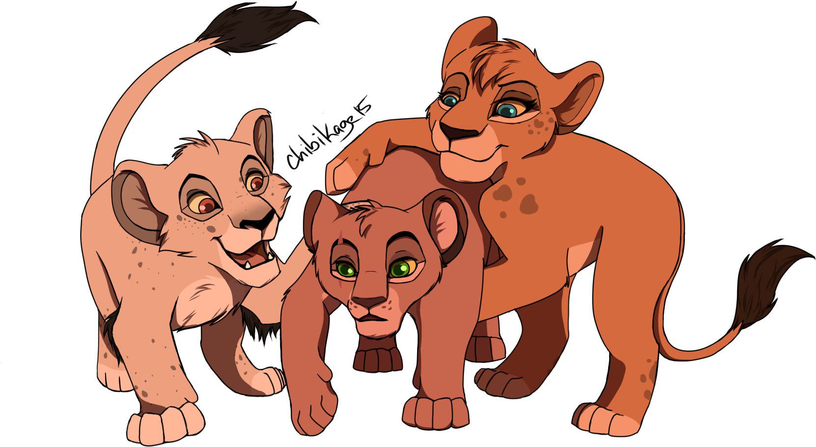 Sibling Love Attack - Kito Lion King Clipart (1724x1039), Png Download