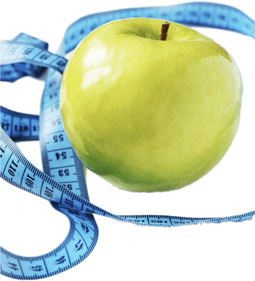 Apple And Measuring Tape Png Clipart (995x1093), Png Download