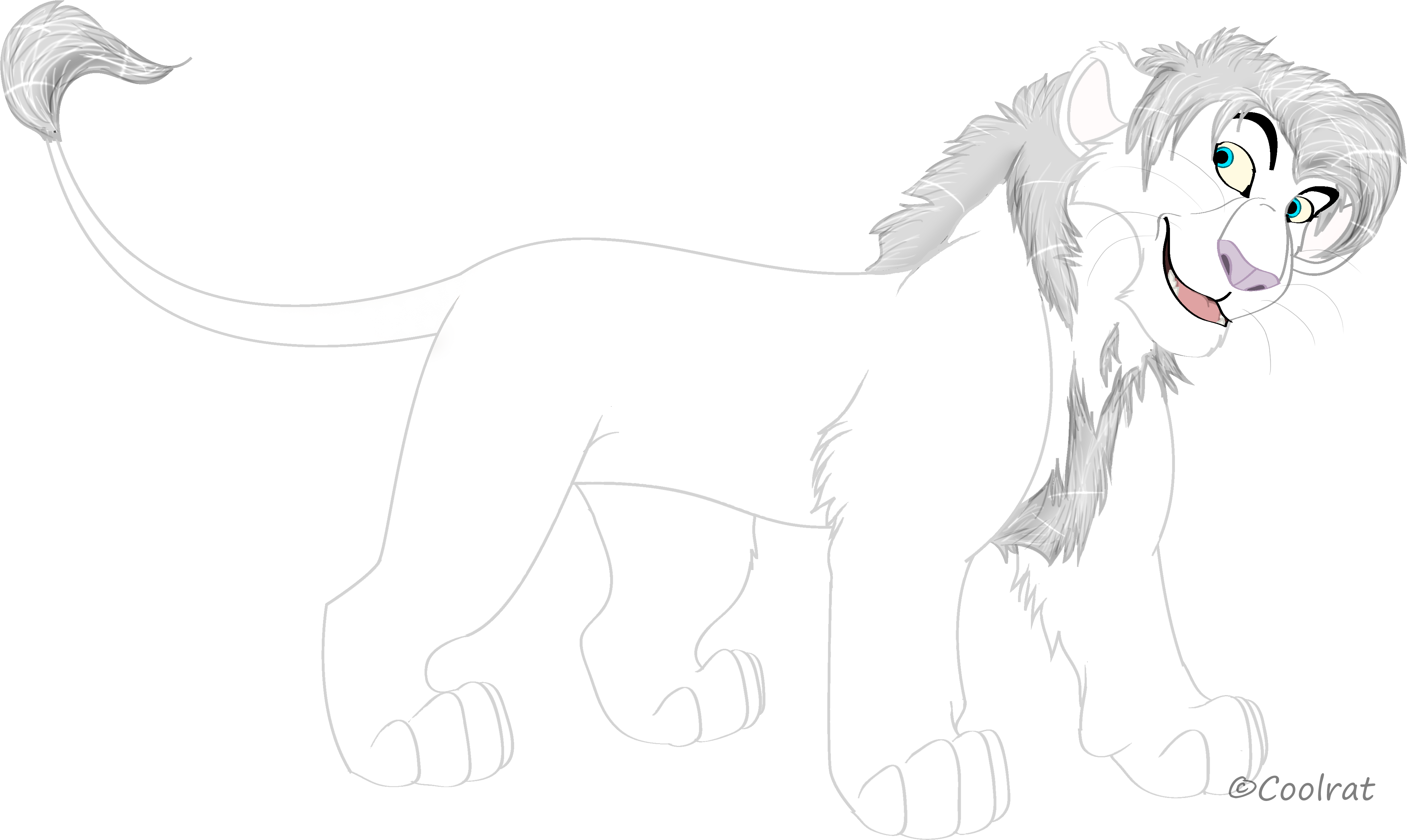 Lion King Fan Art White Lion Clipart (4348x2581), Png Download