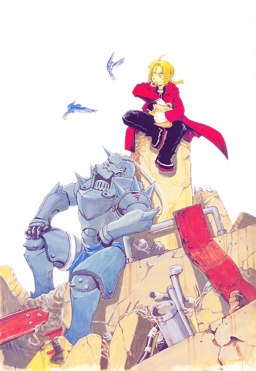 “*transparent Edward And Alphonse Elric [colored Scan]” - Fullmetal Alchemist Manga Poster Clipart (500x723), Png Download
