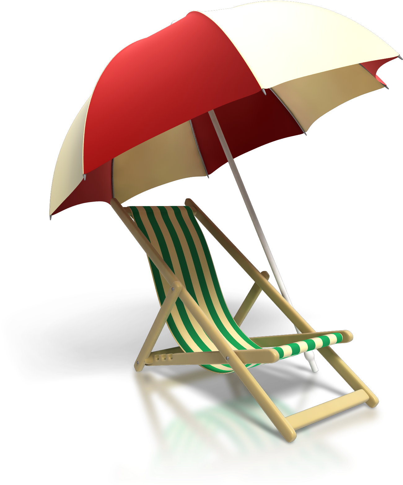Beach Chair Animation Clipart (1500x1600), Png Download