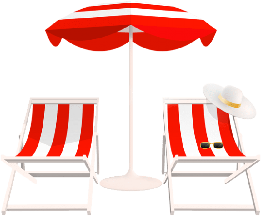 Free Png Download Beach Umbrella And Chairs Png Clipart Transparent Png (850x702), Png Download