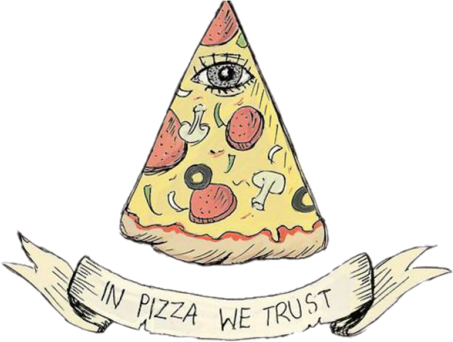 Pizza Sticker - Pizza We Trust Clipart (1024x1024), Png Download