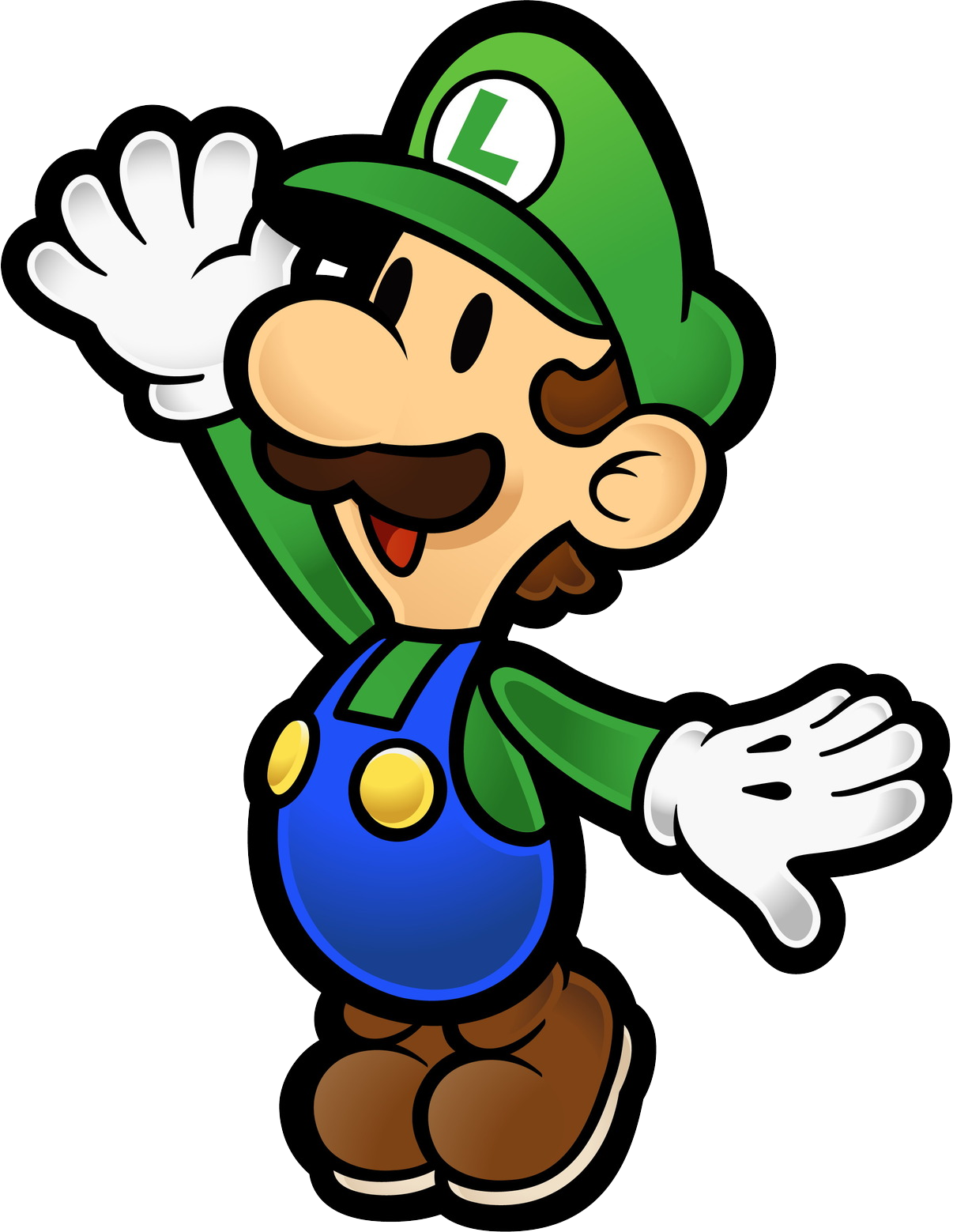 Paper Luigi Clipart (1206x1559), Png Download